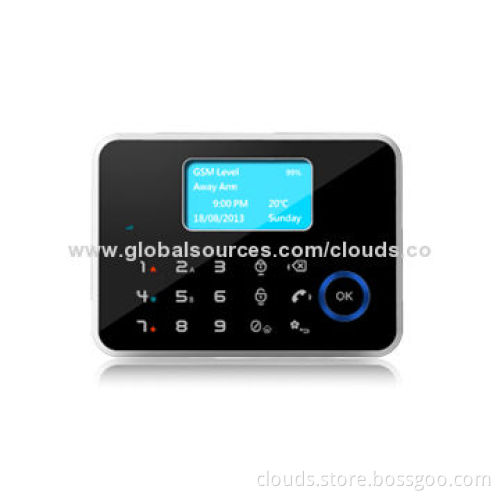 Alarm system, temperature sensor/APP/SMS/GSM/PSTN/contact ID, 2 speed dial,3 emergencies, 433/868MHz